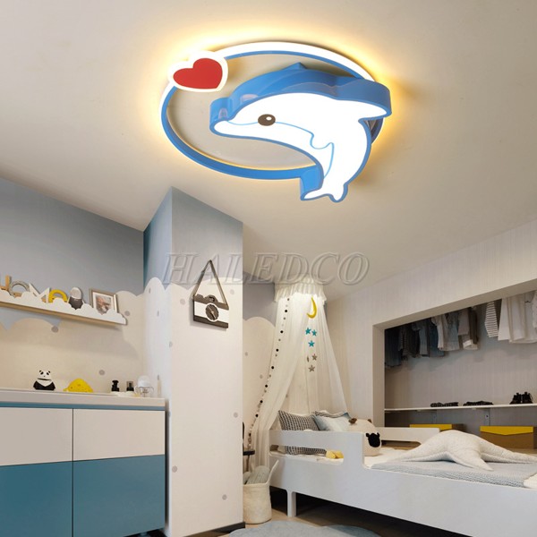 Hình ảnh đèn ốp trần phòng ngủ trẻ em hình cá heo