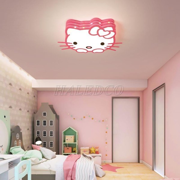 Hình ảnh đèn ốp phòng ngủ trẻ em hình Hello Kitty
